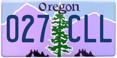 OR license plate 027CLL