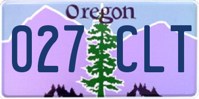 OR license plate 027CLT