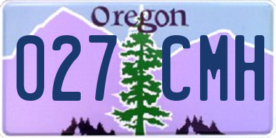 OR license plate 027CMH
