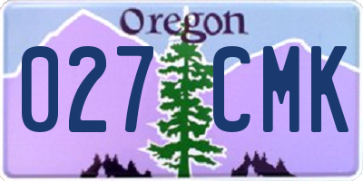 OR license plate 027CMK
