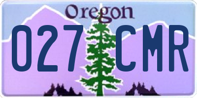 OR license plate 027CMR