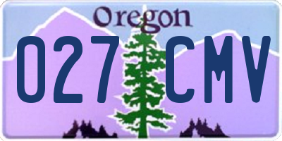 OR license plate 027CMV