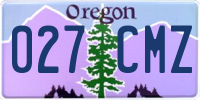 OR license plate 027CMZ