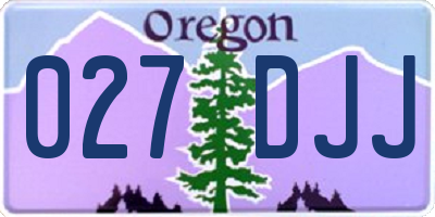 OR license plate 027DJJ