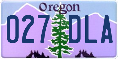 OR license plate 027DLA