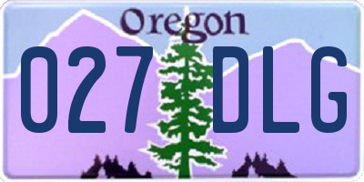 OR license plate 027DLG