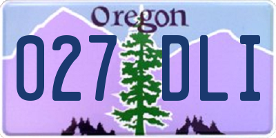 OR license plate 027DLI