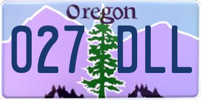 OR license plate 027DLL
