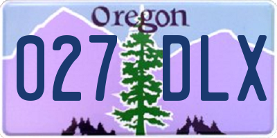 OR license plate 027DLX
