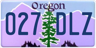 OR license plate 027DLZ