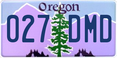 OR license plate 027DMD