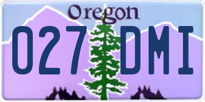 OR license plate 027DMI