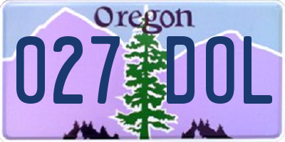 OR license plate 027DOL