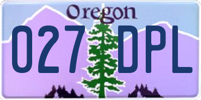 OR license plate 027DPL