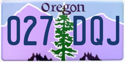 OR license plate 027DQJ