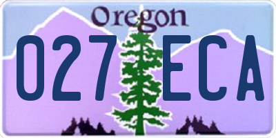 OR license plate 027ECA