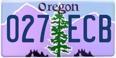 OR license plate 027ECB