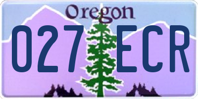 OR license plate 027ECR