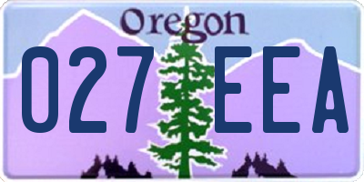 OR license plate 027EEA