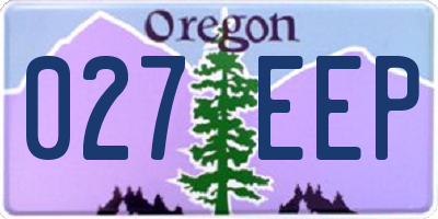 OR license plate 027EEP