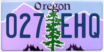 OR license plate 027EHQ