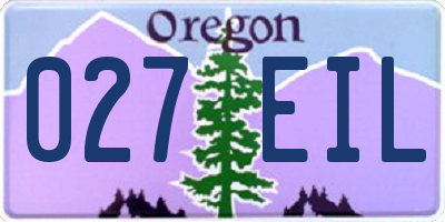 OR license plate 027EIL