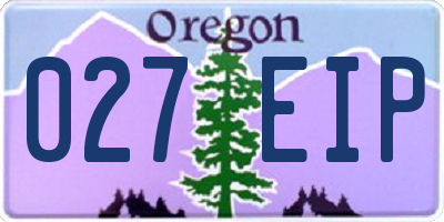 OR license plate 027EIP