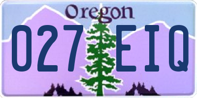 OR license plate 027EIQ