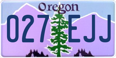 OR license plate 027EJJ