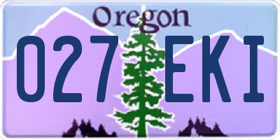 OR license plate 027EKI