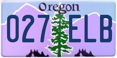 OR license plate 027ELB