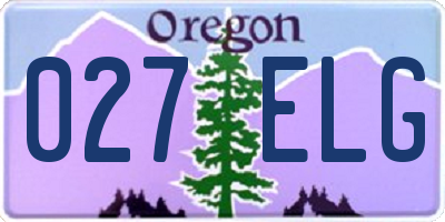 OR license plate 027ELG