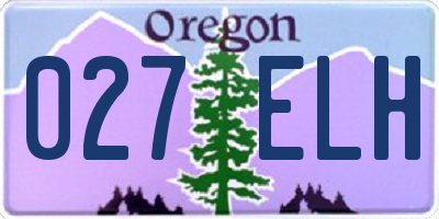 OR license plate 027ELH