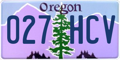 OR license plate 027HCV