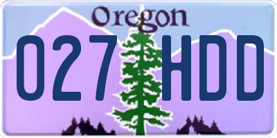 OR license plate 027HDD
