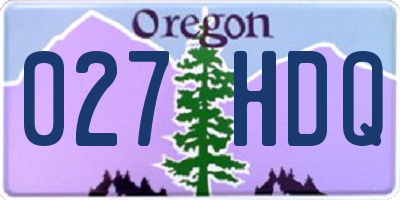 OR license plate 027HDQ