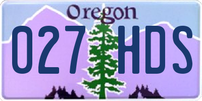 OR license plate 027HDS