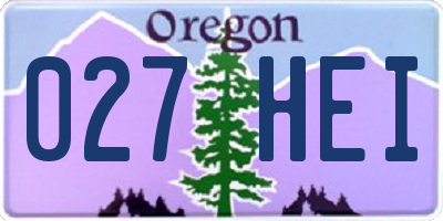 OR license plate 027HEI