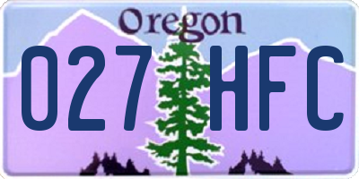 OR license plate 027HFC