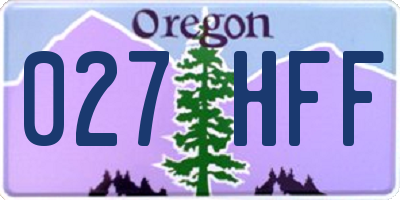 OR license plate 027HFF