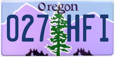 OR license plate 027HFI