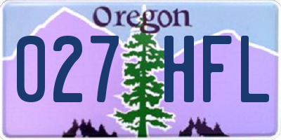 OR license plate 027HFL