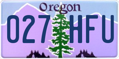 OR license plate 027HFU