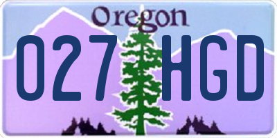 OR license plate 027HGD