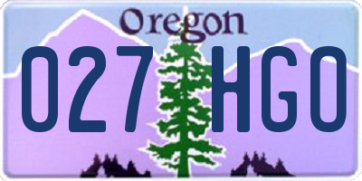 OR license plate 027HGO