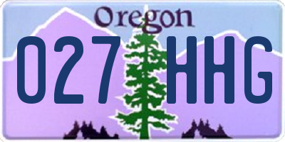 OR license plate 027HHG