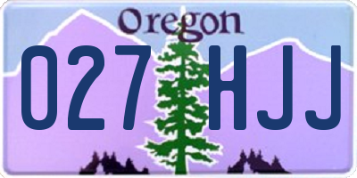 OR license plate 027HJJ