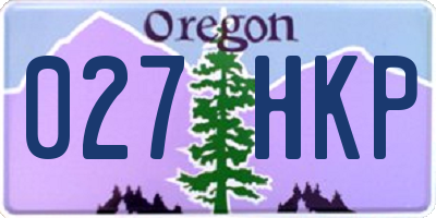 OR license plate 027HKP