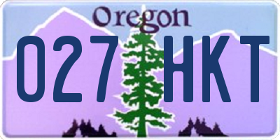 OR license plate 027HKT