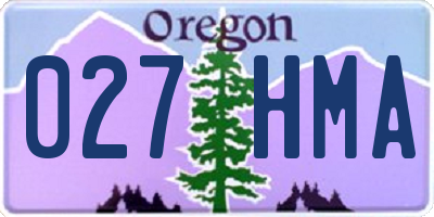 OR license plate 027HMA